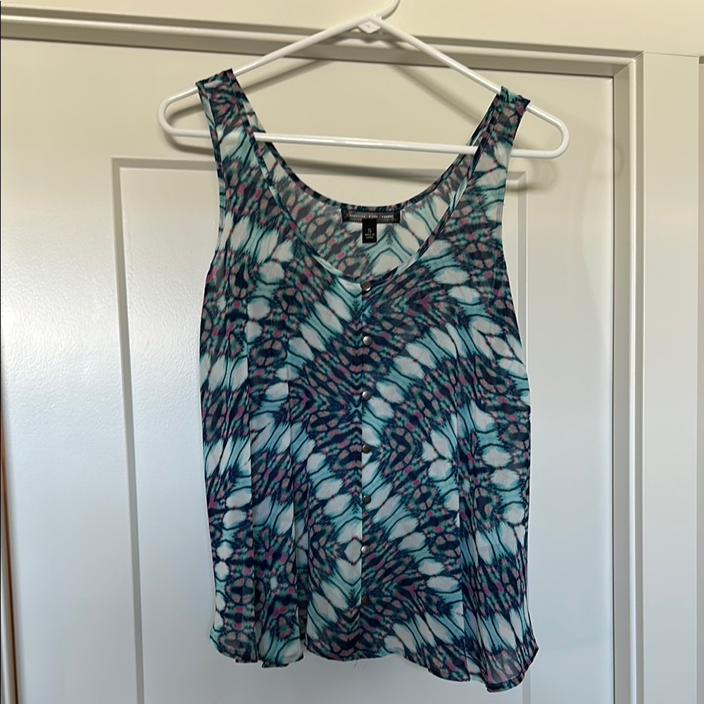 Happening in the Present Tie-Dye Tank Top - Blue and Purple